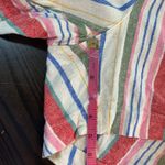 Old Navy  Everyday‎ Linen Blend Shorts Womens 16 Striped Mid-Rise Casual Colorful Photo 9