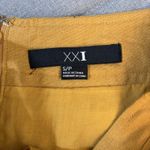 Xxi  Mustard Yellow Linen Blend Aline Tie Waist Button Mini Skirt Womens Small Photo 6