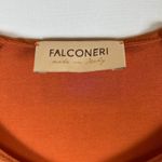 Falconeri Top Women's Small Burnt‎ Orange Pocket V Neck Made in Italy Casual Tee Photo 2