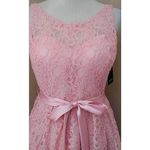 Barbiecore Pink Blush Lace Satin Sash Simply Devine Cocktail Dress by Marina Size 6 Photo 2