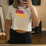 Nike White Crop Top Photo 0