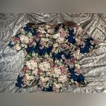 Vintage 90’s Lady Dorby Floral 2 Piece Top & Skirt Large Blue Photo 6