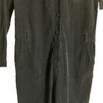 A.P.C. Justine Navy Blue Corduroy Long Sleeve Button Front Jumpsuit Size S Black Photo 7