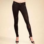 Tripp NYC  Paint It Black Skinny Jeans in Black/Orange Photo 2
