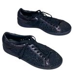 Lady Couture Paris Sneakers 9.5 Blue Cut Out Rhinestone Sparkle Low Top Shoes Photo 4