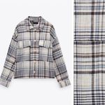 ZARA NWT Plaid Flannel Overshirt Shirt Jacket Shacket Size S Photo 5
