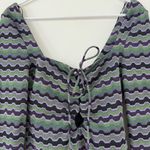 ZARA  Mini Dress Womens Long Sleeve Knit Purple Green Wave Pattern NWT Size S Photo 6