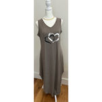 Women's Dress Size Medium Brown with Hearts Photo 5