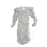 FOR LOVE & LEMONS Pearl Mesh Ruched Sheer Dress Size Small White Photo 3