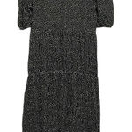 ZARA Polka Dot Tiered Midi Dress Women Size Small Black White Boho Flowy Cotton Photo 0