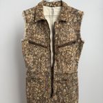 Free People Floral Print Sleeveless Jumpsuit Brown Tan Size M Photo 8