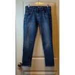 Gap Girlfriend Denim Cropped Jeans Medium Wash Blue Denim Slim Fit Women Size 2R Photo 1