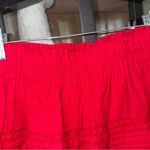 Day + Moon Tiered ruffle lace skirt high rise preppy loveshackfancy embroidered Red Photo 5