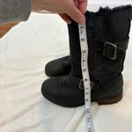 UGG  Oregon Avalahn Double Buckle Women's Black Shearling Suede Boots Size 7 Photo 8