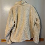 Pendleton Sherpa Jacket Womens Oatmeal Deep Pile Full Zip Sweater XL Tan Photo 2