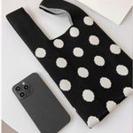 Mini Polka Dot Pattern Knit Bag Photo 2