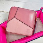 Loewe Pink Leather Puzzle Wallet Photo 1