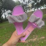 Juicy Couture New  Pink Sparkly 
Flat slide sandals 
New with tags 
Size 7 Photo 2
