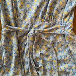 Forever 21 + floral long sleeve mini dress size 1X. Zipper back with waist tie Photo 3