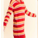 Davi & Dani brightly colored, v neck striped sweater dress. Very soft! Photo 2