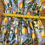 Anthropologie  Somerset Tiered Maxi Dress in Iris Blue with Lemons - Size XS Photo 9