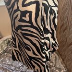 H&M  Divided‎ Zebra Mini Satin Slip Cowl Neck, Dropped & Cross Back, Size Small Photo 5