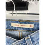 Levi's Levi’s Jeans Womens 24 Wedgie Straight Leg Blue Stretch High Rise Raw Hem Photo 4