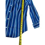 Jones New York Blue Collared Button Up Shirt 3/4 Sleeve Women Size Small | 46-5 Photo 3