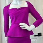Chiara Boni  Elegant Fitted Formal Ingalee Square-Neck Peplum Dress Size 38 Photo 3