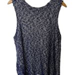 Beachy Loose Weave Knitted Tank Top Blue Marl XL Photo 1