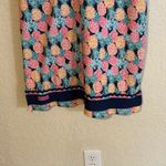 Simply Southern  Pineapple Print Tunic Dress  XL Sleeveless Collared Navy Trim Photo 9