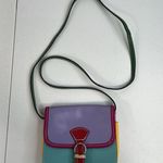 Vera Pelle Leather Crossbody Bag Saddle Bag Italian Leather Small Purse Travel Purple Photo 1