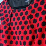 Connected Apparel  Red Black Geometric Sleeveless Sheath Dress Women Size 12 #‎ Photo 12