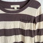 Kaisely  | Brown & Cream Striped Top Photo 3