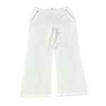St. John Sport High Rise Flare White Stretch Goldtone Zippered Pocket Jean Pants Size 12 Photo 1