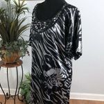 Bisou Bisou Dress 6 Batwing Sleeve Boho Vacation Embellished Boxy Neck Pullover Photo 4