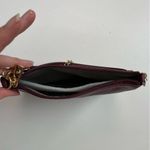 LODIS Crossbody Handbag Emily Italian Leather Convertible Chain Strap Red Wine Photo 11