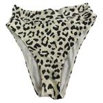 Aerie Leopard High Cut Cheeky Bikini Bottom Size M Photo 0