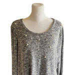 Cato Gray Heathered Knit Tunic Top Photo 4