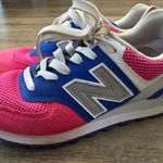 New Balance  574 Pink and Blue Sneakers women’s 6.5 Photo 0