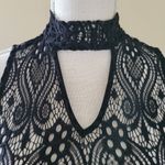 No Comment  black sheer lace bodysuit size small Photo 1