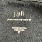 J.Jill  floral V-neck Pima cotton long sleeve top women’s M Photo 4