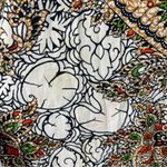 Boho Flare Sleeve Large Print Thailand Maxi Dress Cover Up Vacation Island Brown Photo 6