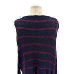 Free People  Shipping News Tunic‎ Sweater Navy Blue Stripe Size Small Photo 8