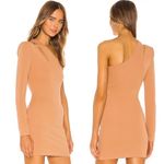 NBD NWT Devyn One Shoulder Mini Dress in Nude Size Small Photo 1