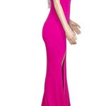 Nookie Jasmine One Shoulder Gown, Neon Pink, Medium Photo 8