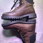 Cougar Brown Leather Combat Boots Size 8 Photo 8