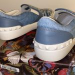 Valentino Garavani Denim Blue Rock Stud Low top Butterfly Skater flat Sneaker 35 Photo 13