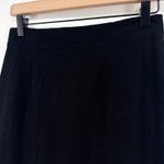 Eileen Fisher XS Washable Stretch Crepe Pencil Skirt Black Minimalist Midi Photo 2