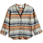 Alfred Dunner  Button-up Shirt Womens Size 12 Multicolor Striped Cotton Photo 0